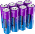 Pallus 1.5v Rechargeable Lithium AA Batteries 8 Pack - Long Lasting
