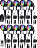 RGB Landscape Spotlights 12W 10-Pack - Color Changing Outdoor Lights