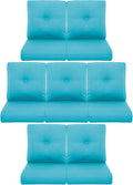 Teal/Buckle 7-Piece Patio Cushion Set - Fade & Water Resistant