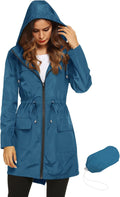 Lomon Women Waterproof Lightweight Rain Jacket - Hooded Outdoor Coat