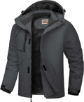 WULFUL Men's Waterproof Ski Jacket Warm Winter Coat - Warm, Windproof