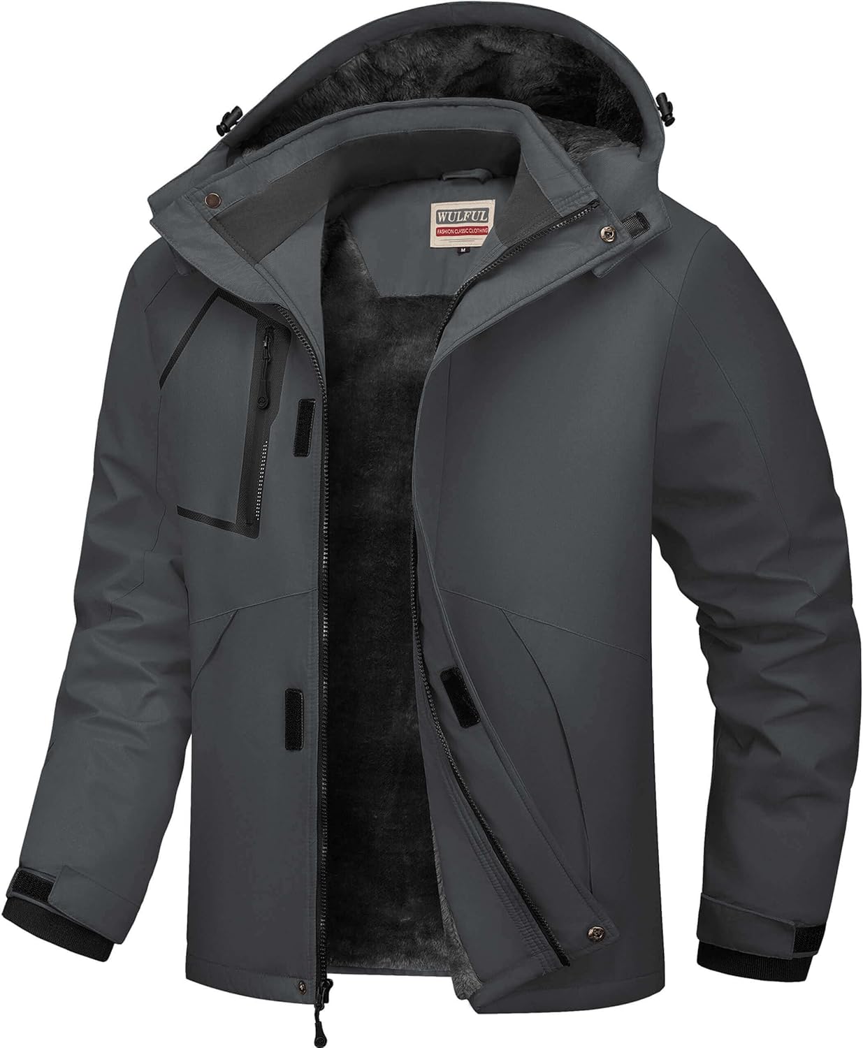 WULFUL Men's Waterproof Ski Jacket for Winter Sports and Activities