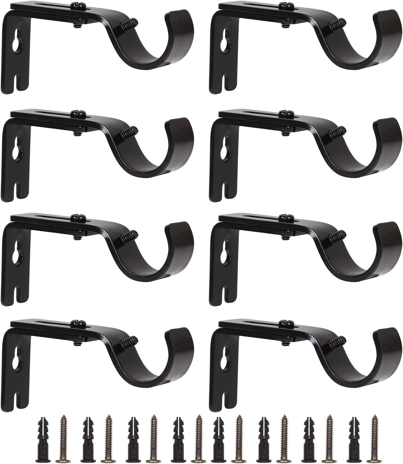 Strong Hold: ZOEYES Black Curtain Rod Brackets