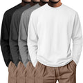 Neer Mens Big and Tall Long Sleeve Crewneck 4-Pack - Comfortable
