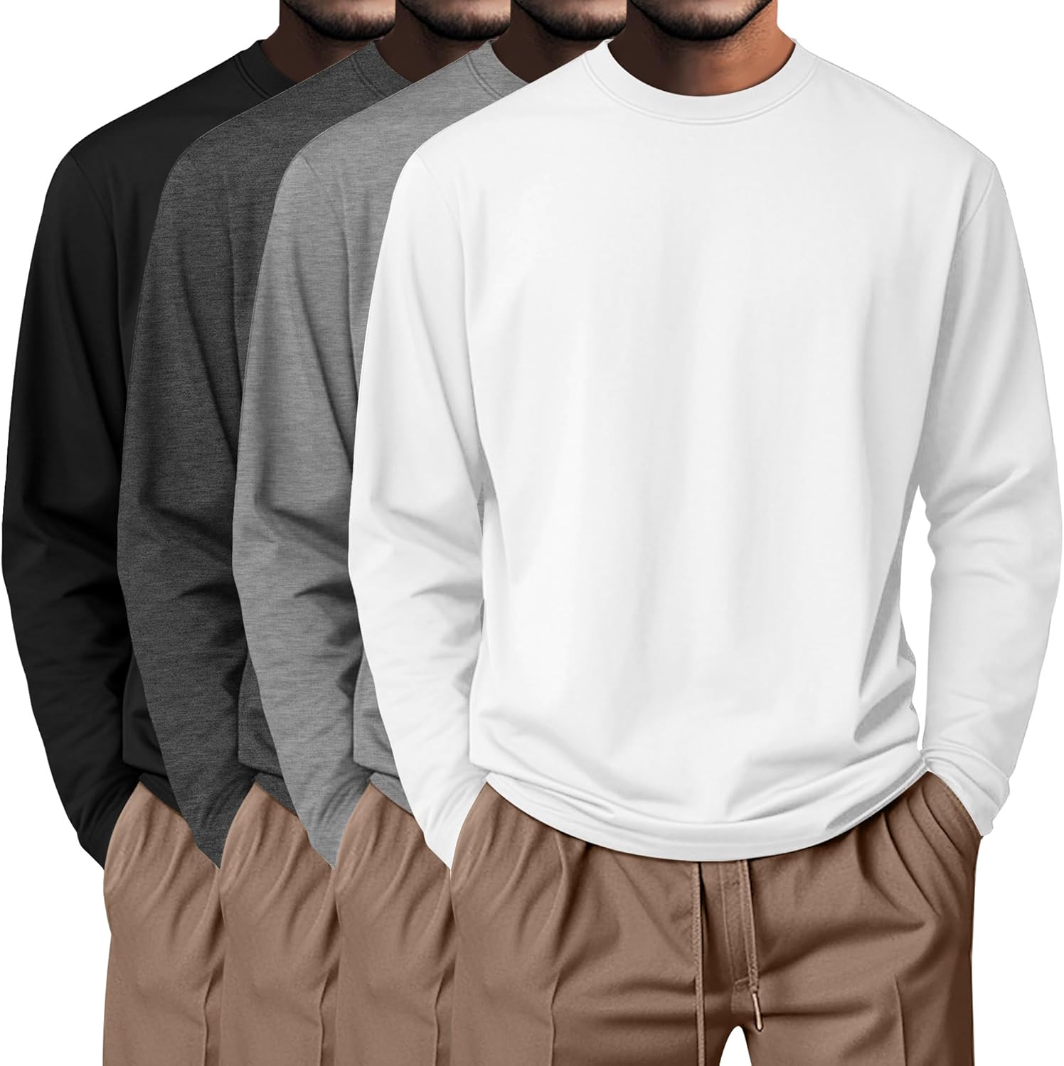 Neer 4 Pack Mens Big and Tall Shirts for Comfort and Style
