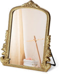 Vintage Makeup Mirror Vanity Desk Mirror - Adjustable Gold 12x9.8 in