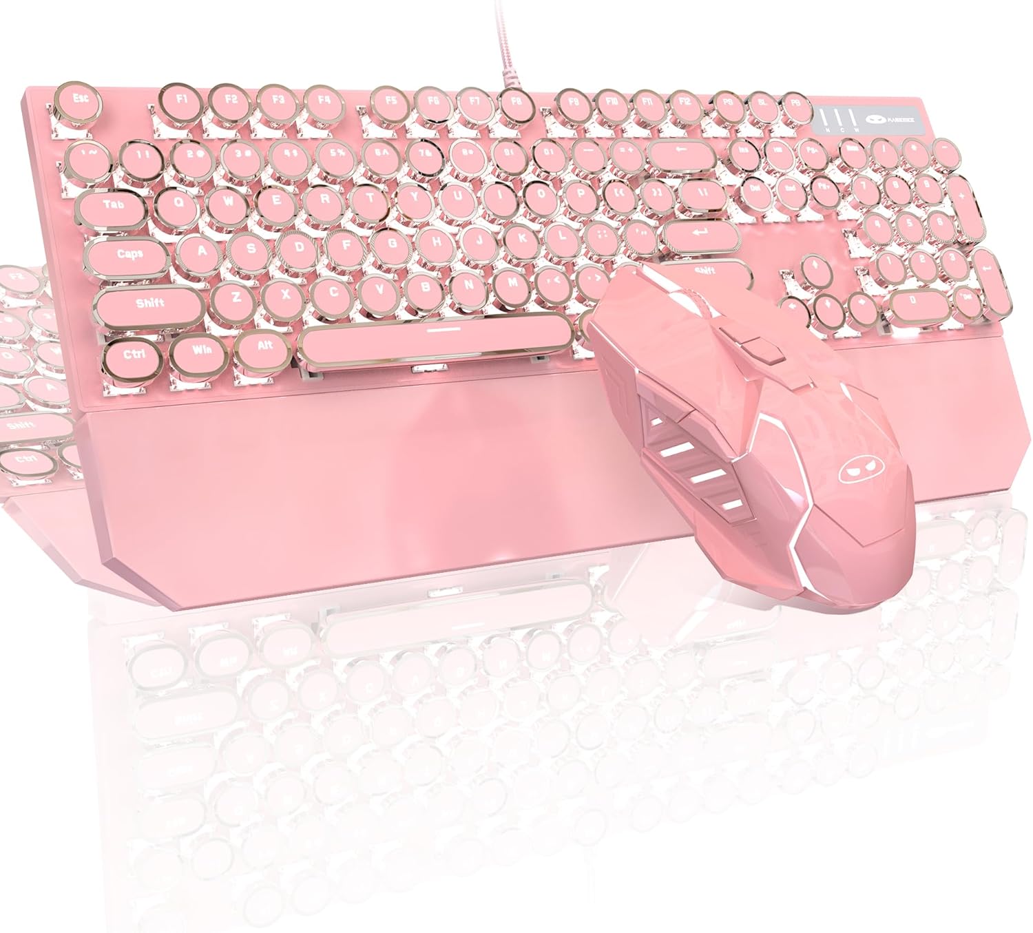 MageGee Retro Gaming Combo: Pink Red Switches