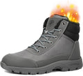 Steel Toe Winter Work Boots for Men - Warm Faux Fur Lined