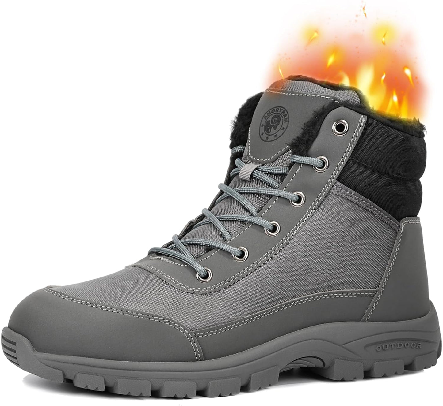 ANGRYRAM Winter Steel Toe Boots for Men and Women - Comfortable