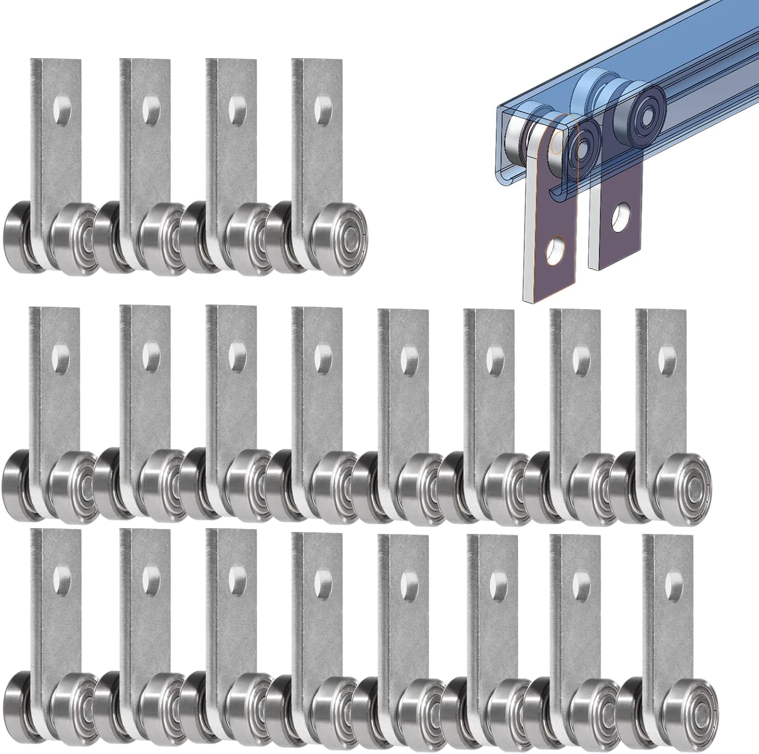 Heavy-Duty 2 Wheel Trolley Assembly for Strut Channel Systems