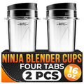 16 Oz Single Serve Blender Cups for Shakes and Smoothies - Fits BL