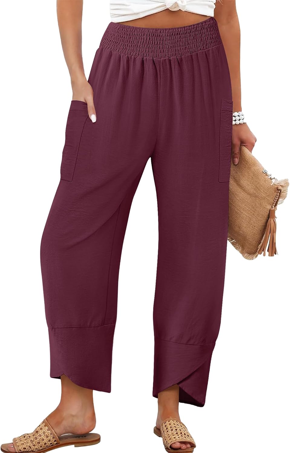 Women's Summer High Waisted Baggy Pants for Effortless Style