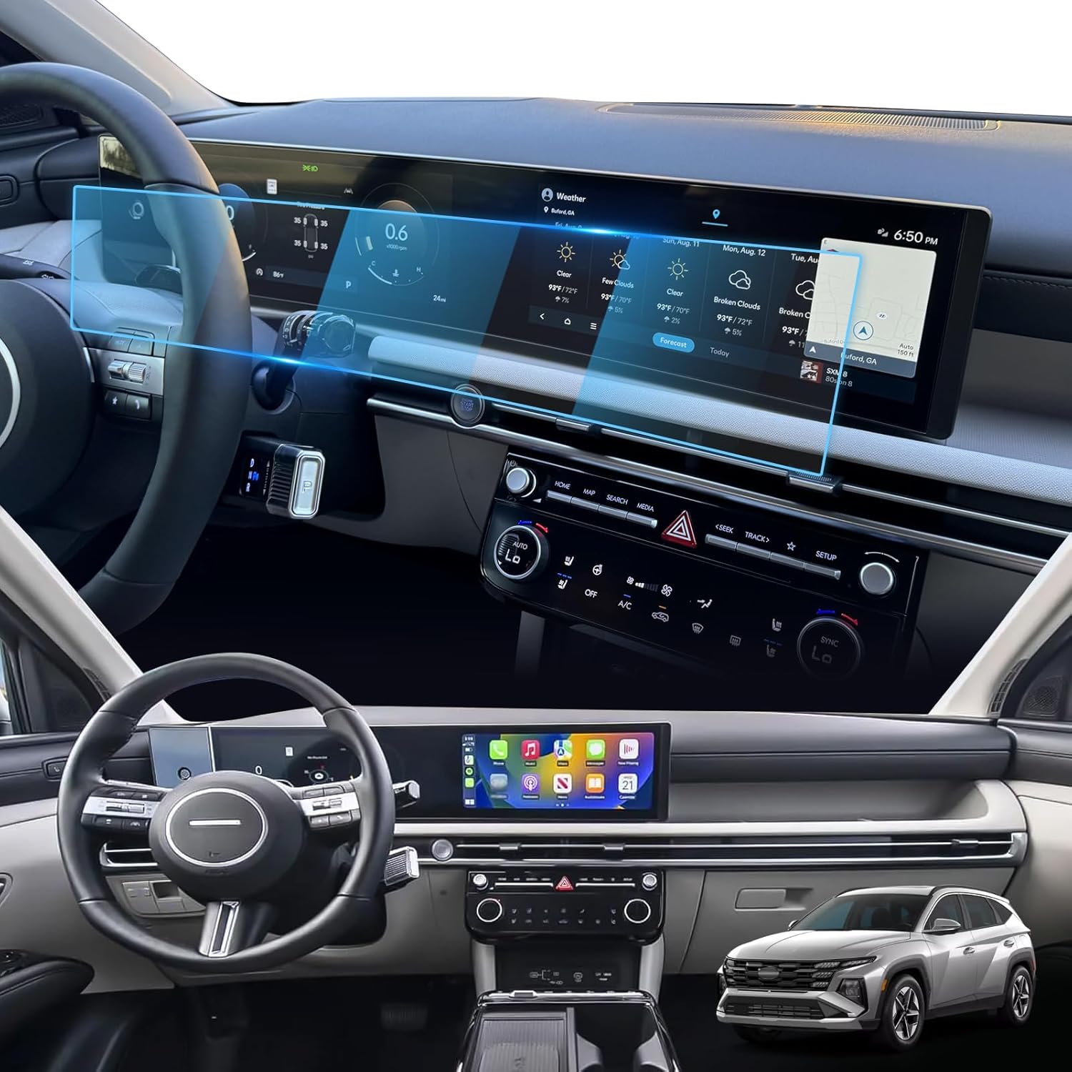 2025 Hyundai Tucson Screen Protector - 12.3 Inch Tempered Glass