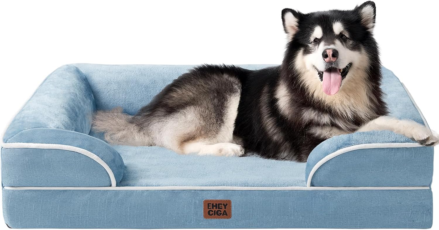 Orthopedic XL Dog Bed with Waterproof Memory Foam for Comfort