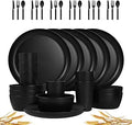 Wheat Straw 36-Piece Dinnerware Set for 6 - Lightweight Unbreakable