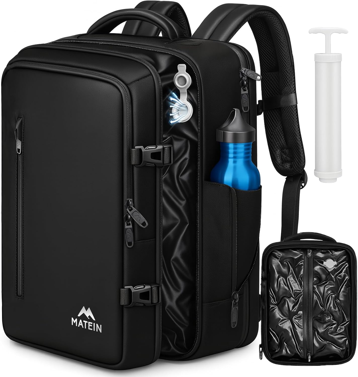 MATEIN Personal Item Vacuum Backpack with Pump for Travel