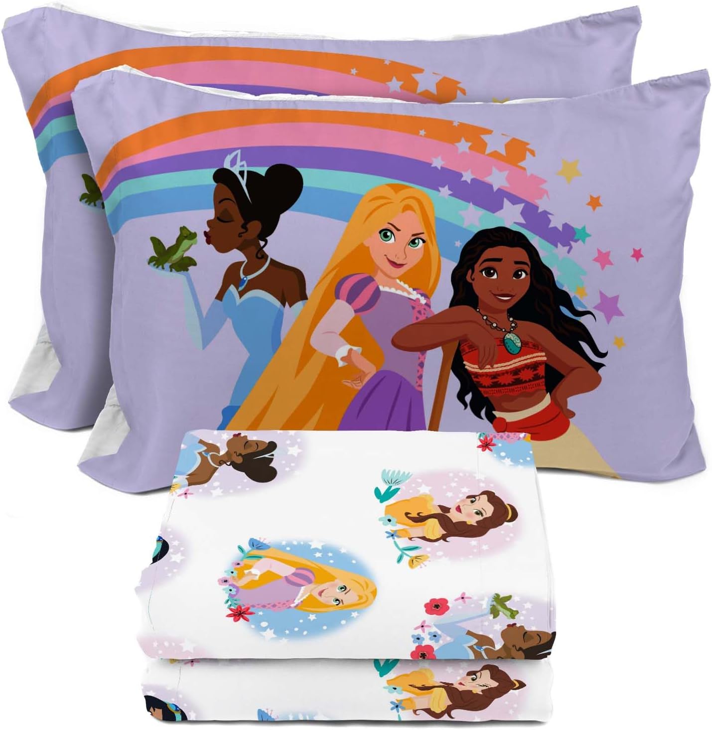 Sunny Side Up Disney Princess Full Sheet Set for Kids Bedding