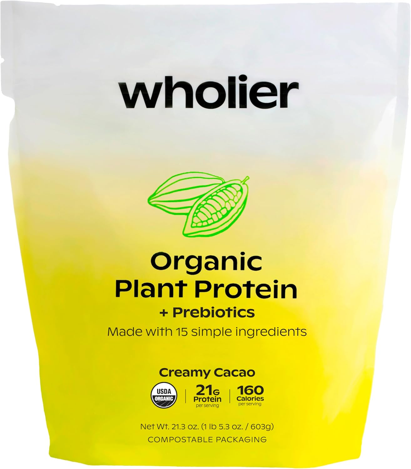 Organic Plant Protein with Prebiotics for Gut Health and Energy
