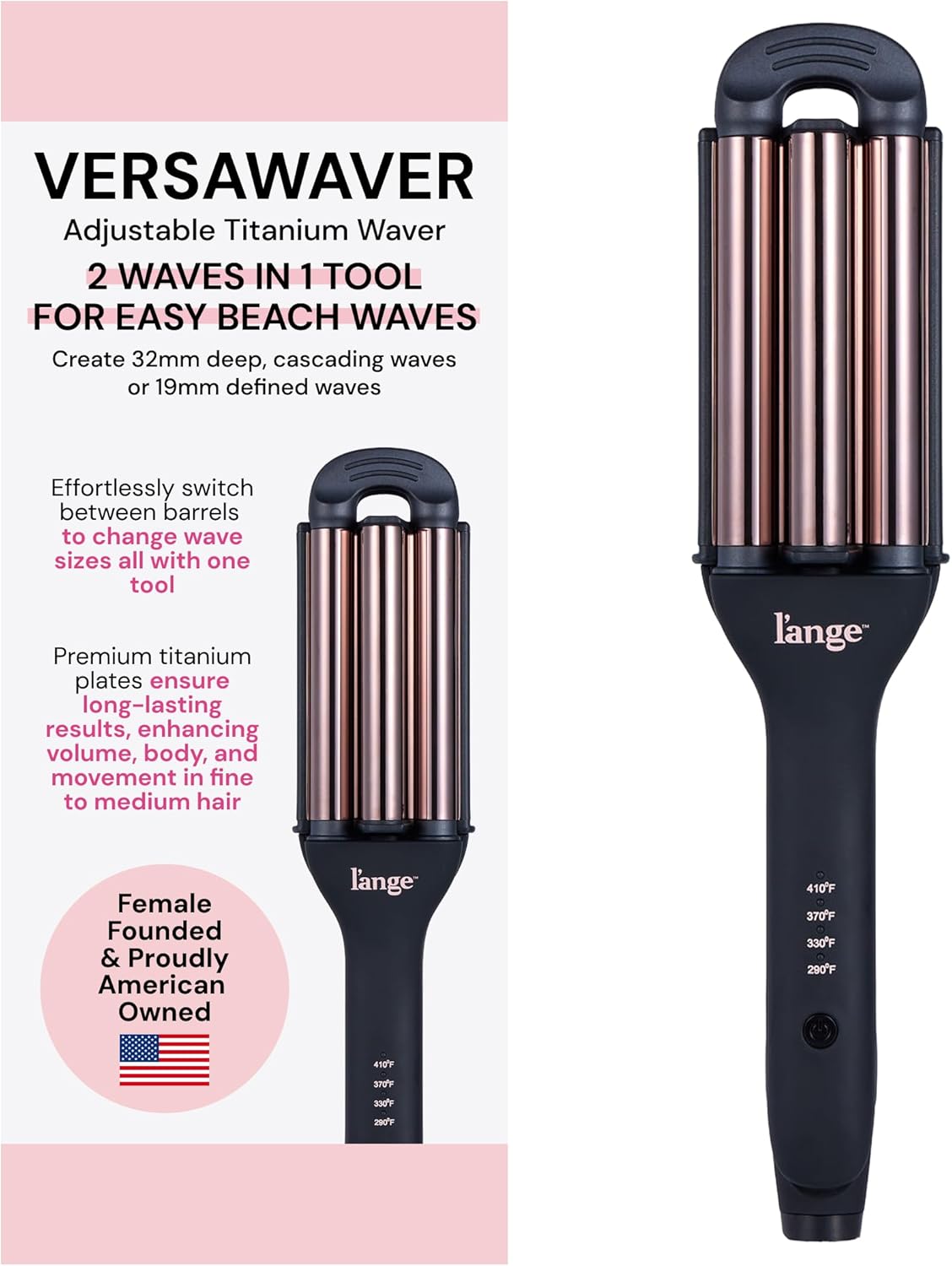 L'ANGE Hair VersaWaver Adjustable Titanium Waver for Waves