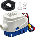 1100GPH Automatic Bilge Pump 12V with 1-1/8ft x 6ft Hose Kit - Rapid