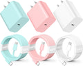 Phone 16 15 Charger Fast Charging 20W USB C Block 3-Pack - 10ft Cables