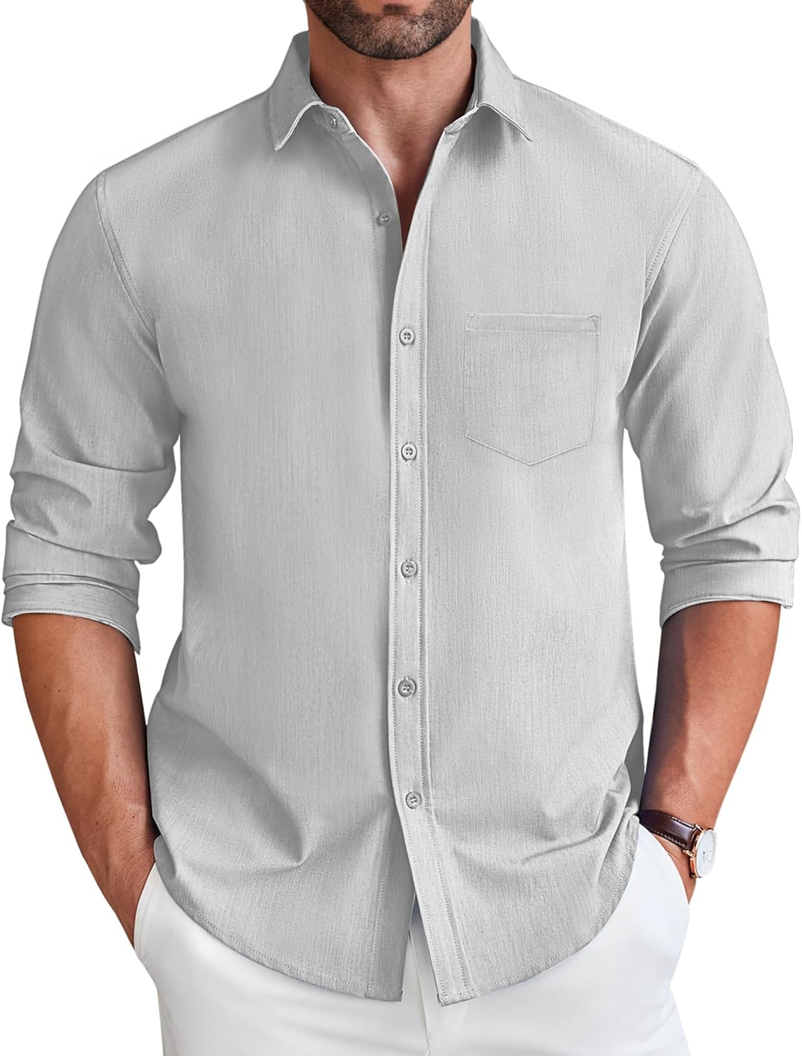 COOFANDY Men's Long Sleeve Button Down Shirt for Casual Style