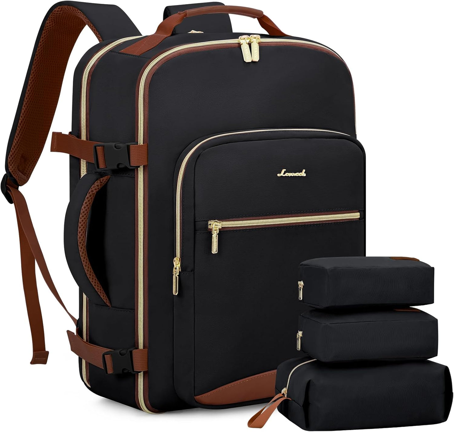 40L Travel Backpack with Packing Cubes, TSA Laptop Bag
