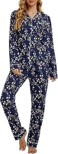 Tugege Pajamas Set Long Sleeve Sleepwear for Women Comfort