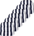 Patio Chair Cushions 19 in x 19 in 6 Pack - Havana Navy/White
