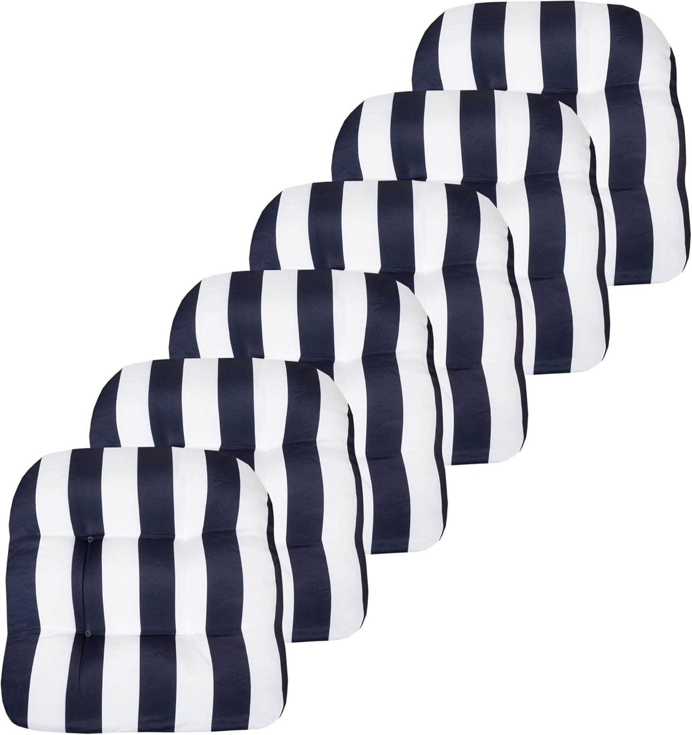 Sweet Home Collection Patio Cushions for Outdoor Chairs 6 Pack