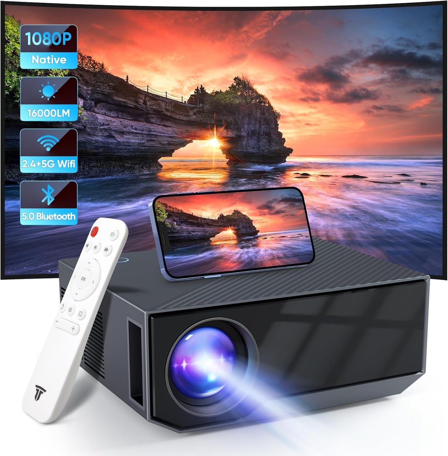 ZDK Portable Smart Projector - Watch Full HD Movies Outdoors!