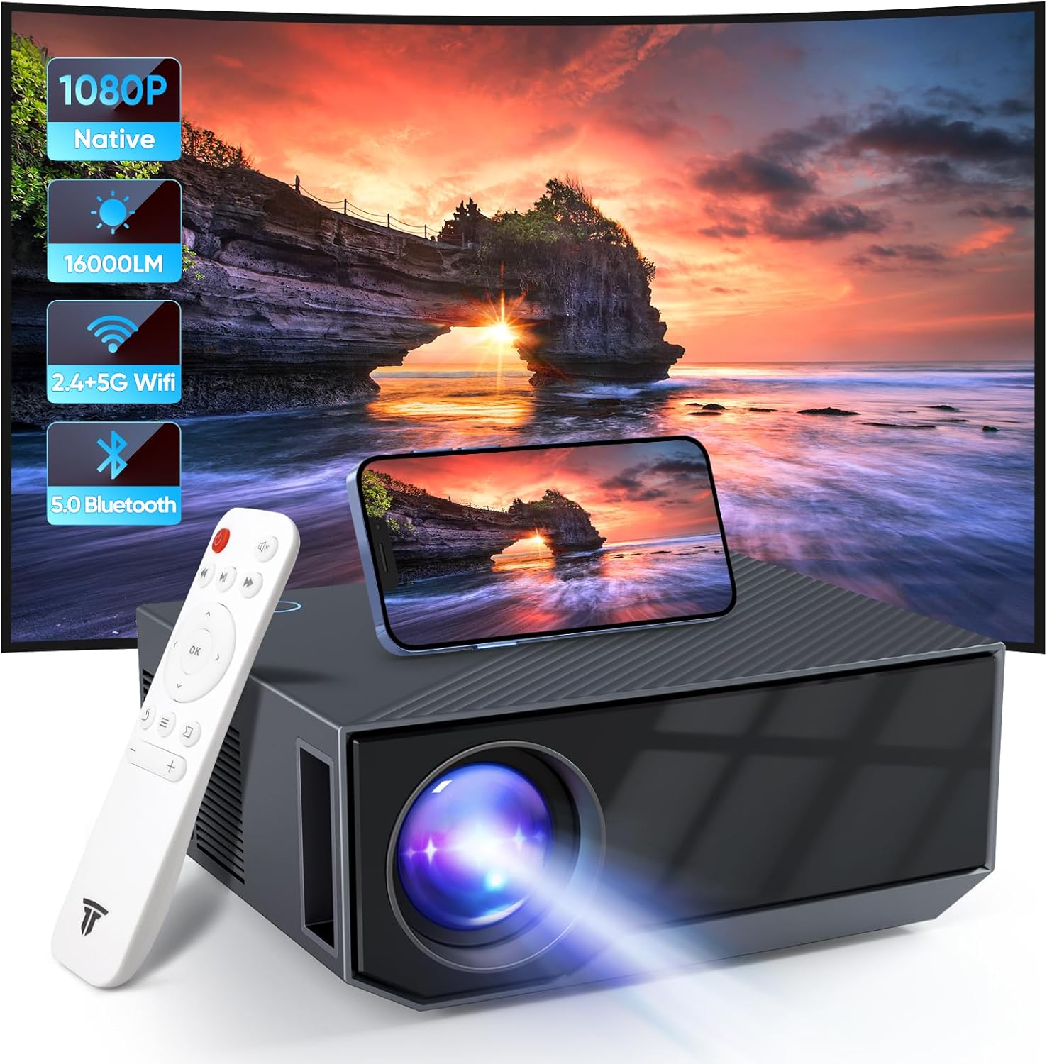 ZDK Portable Smart Projector - Watch Full HD Movies Outdoors!