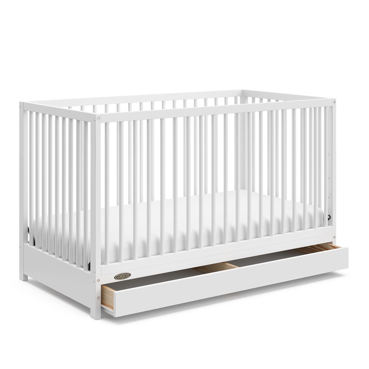 Graco Teddi 5-in-1 Convertible Crib with Drawer for Nursery