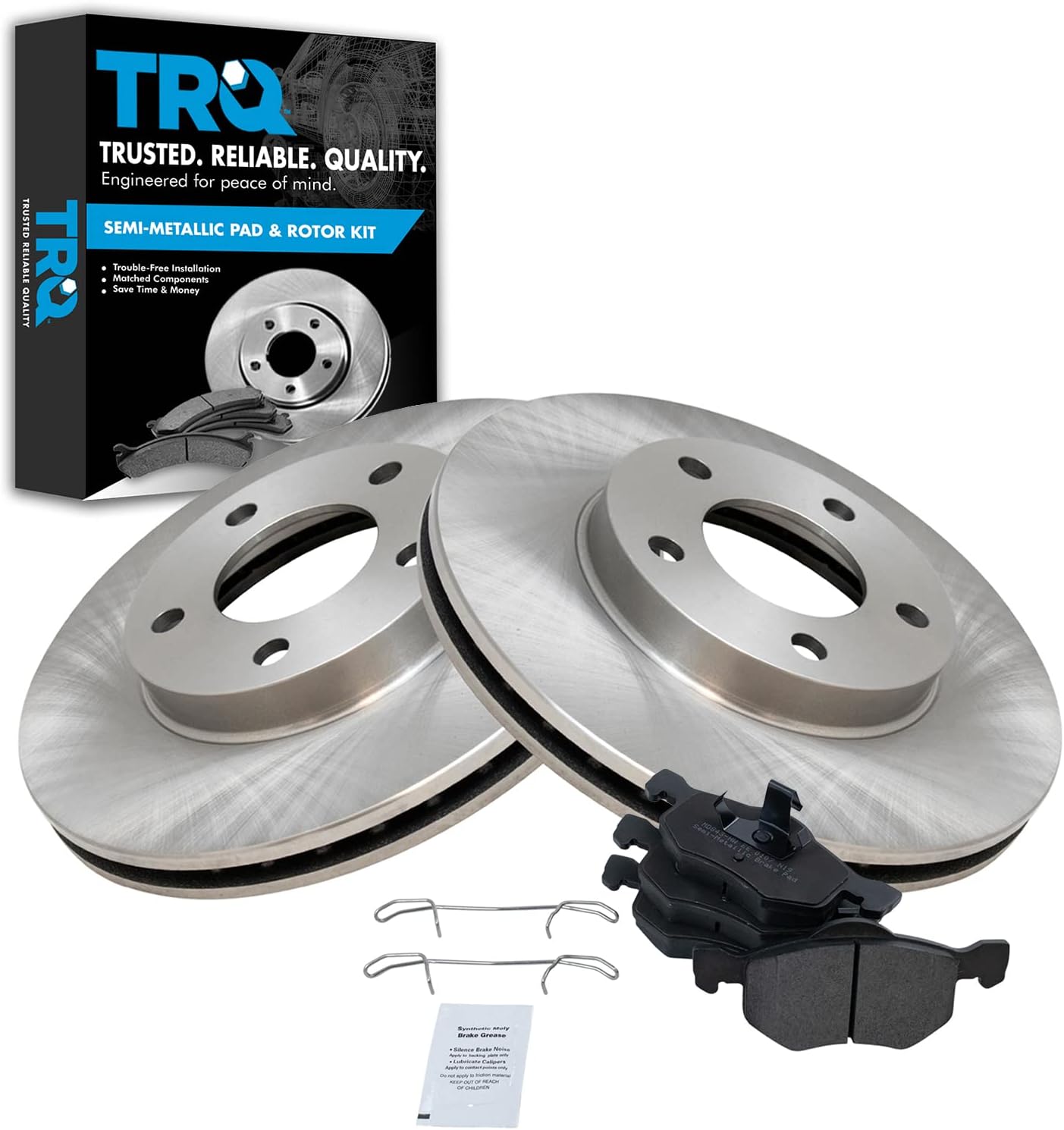 TRQ Front Brake Pad and Rotor Set for Ford Escape & Mazda