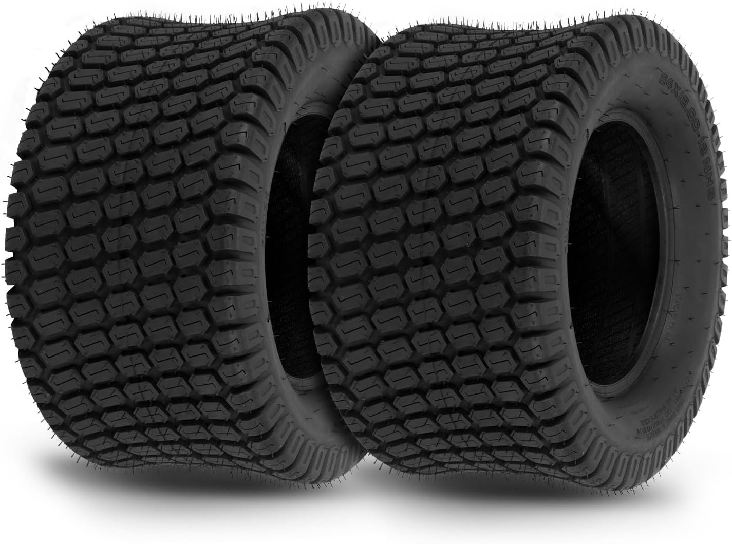 MOTORHOT 24x12.00-12 Lawn Mower Turf Tires for Garden Use