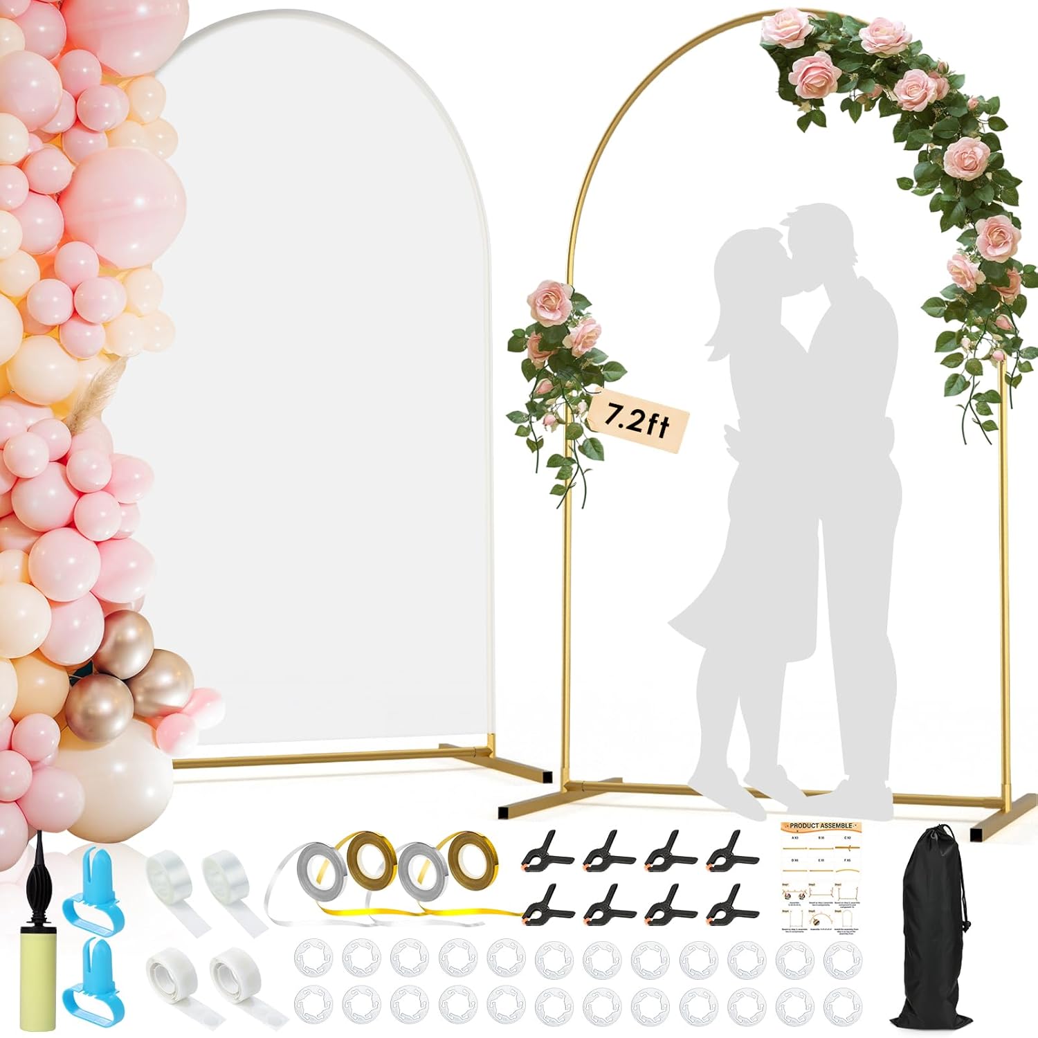 Arch Backdrop Stand and Cover Set for Elegant Events and Parties