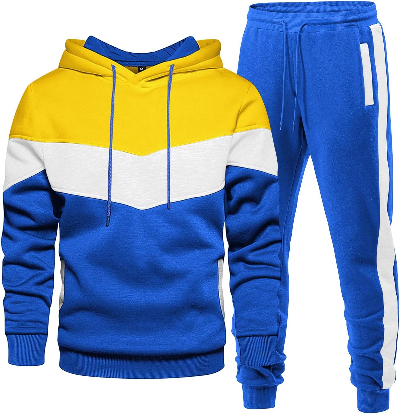 Men's Hoodie Tracksuit 2 Pieces Set for Athletic Casual Wear