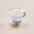 16 Pack Glass Cabinet Knobs and Pulls - Oval Crystal Egg Shape