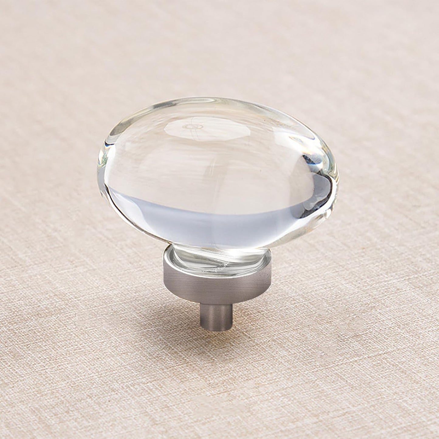 16 Pack Oval Crystal Knobs for Dresser Drawers and Cabinets