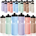 22 oz Sports Water Bottles Bulk Pack 24 - Reusable Squeeze Set