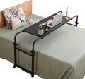 Overbed Table with Wheels Overbed Desk - Adjustable Height & Length