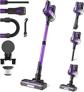 POWEART Cordless Vacuum Cleaner with 30Kpa Suction Power