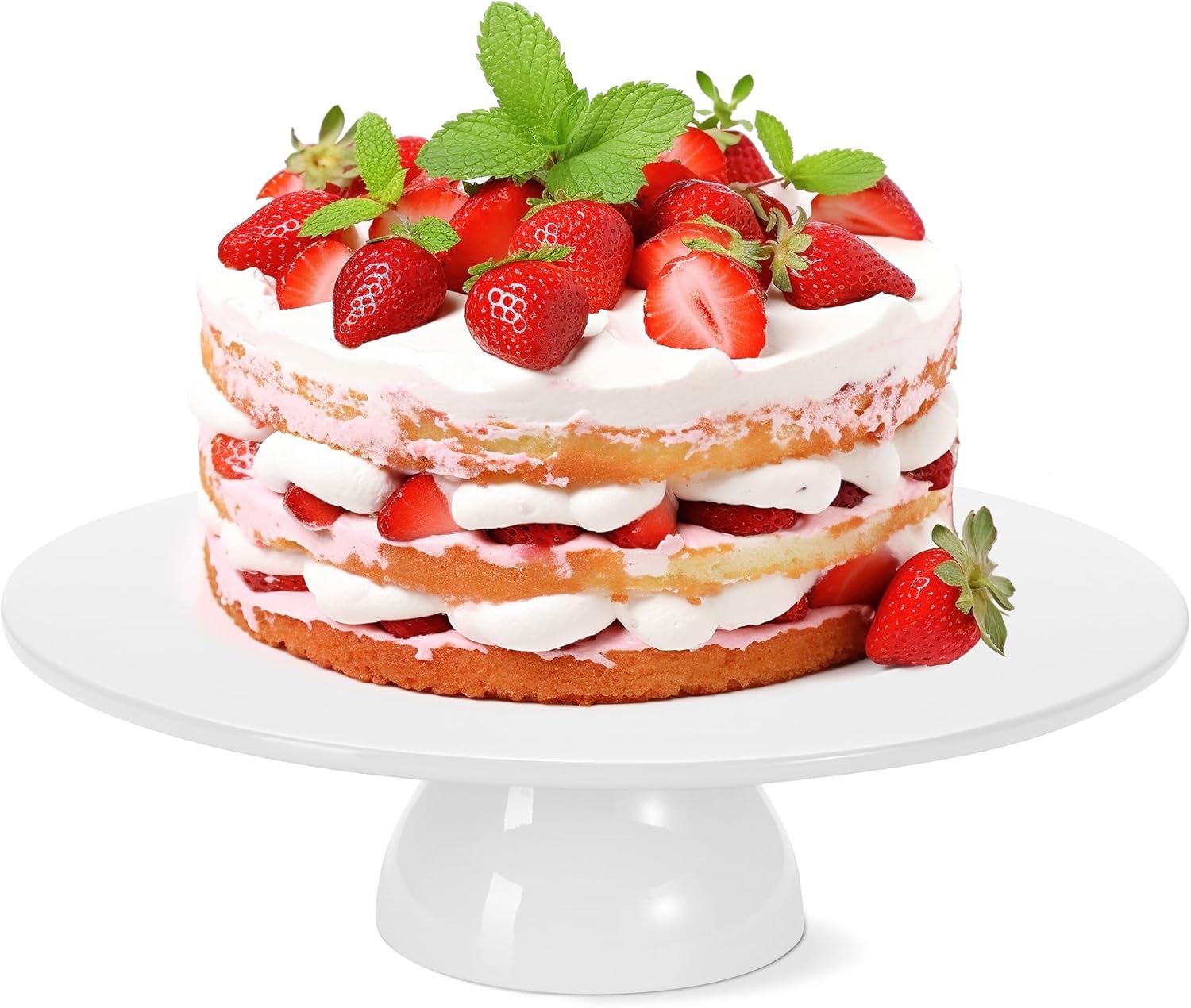 Yedio 12 Inch Porcelain Cake Stand for Elegant Dessert Displays