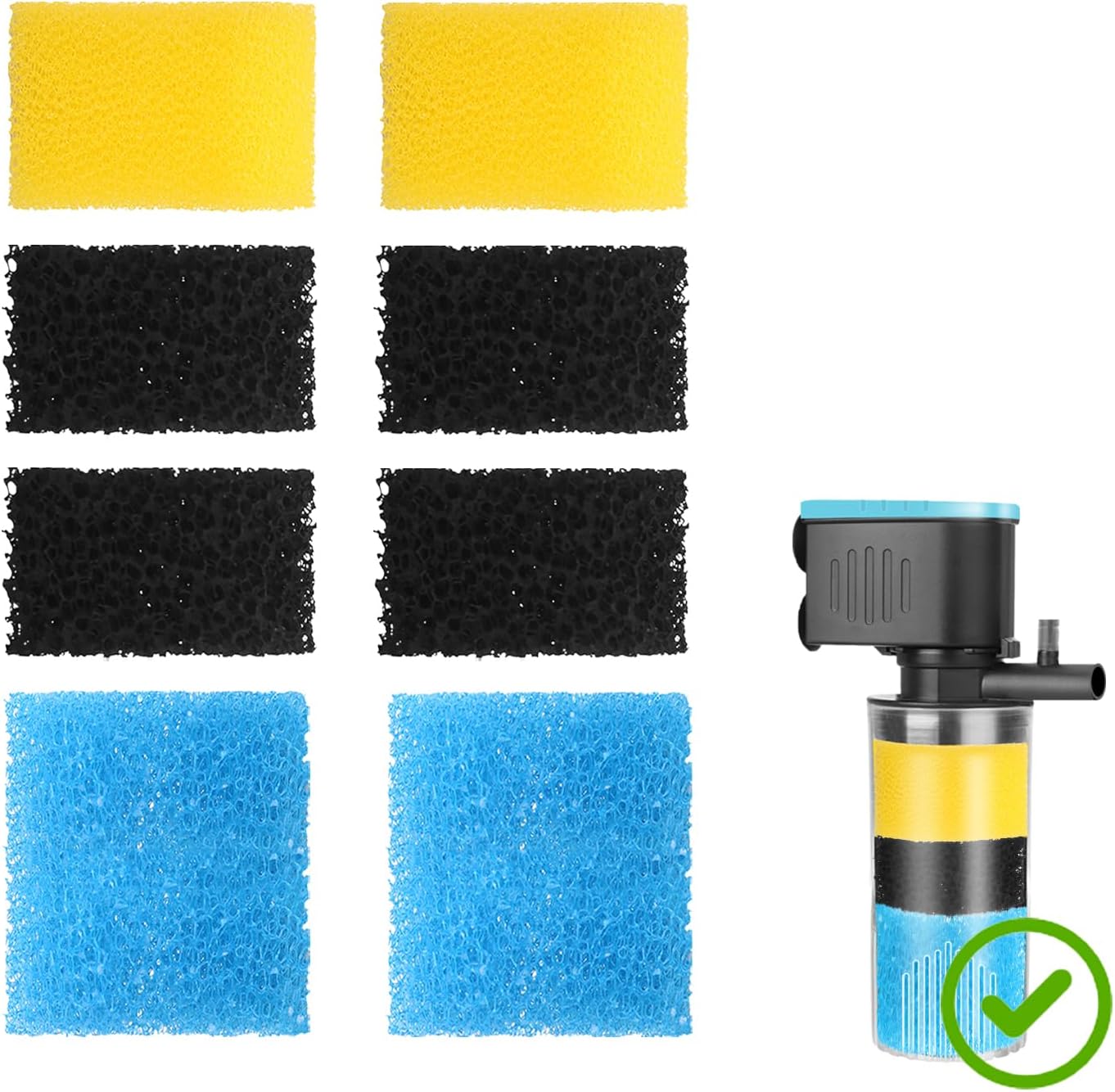 Devopet 10-40 Gal Filter Sponge Kit - Cleaner Water! 