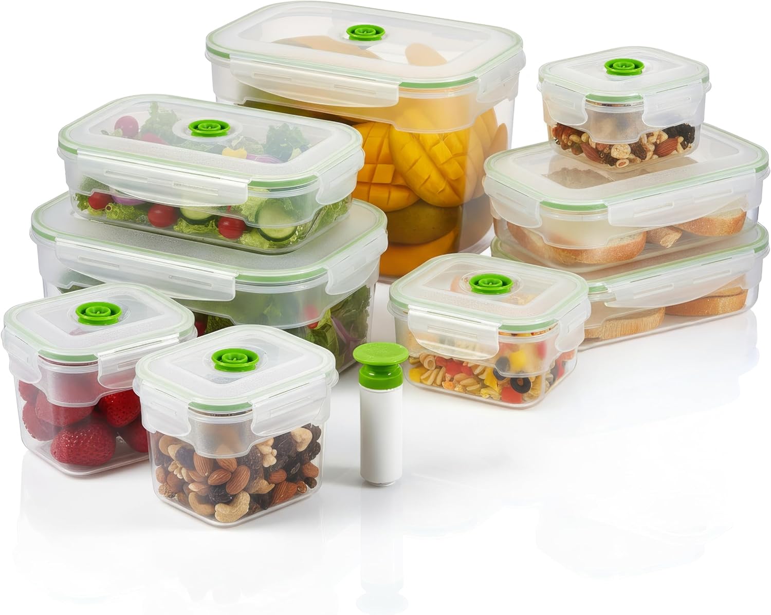 19 Piece Vacuum Seal Food Storage Containers for Freshness
