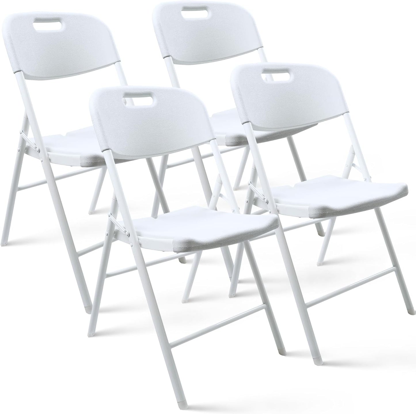 4pk Heavy-Duty Folding Chairs - 700 lb Capacity! Perfect for Any Event!