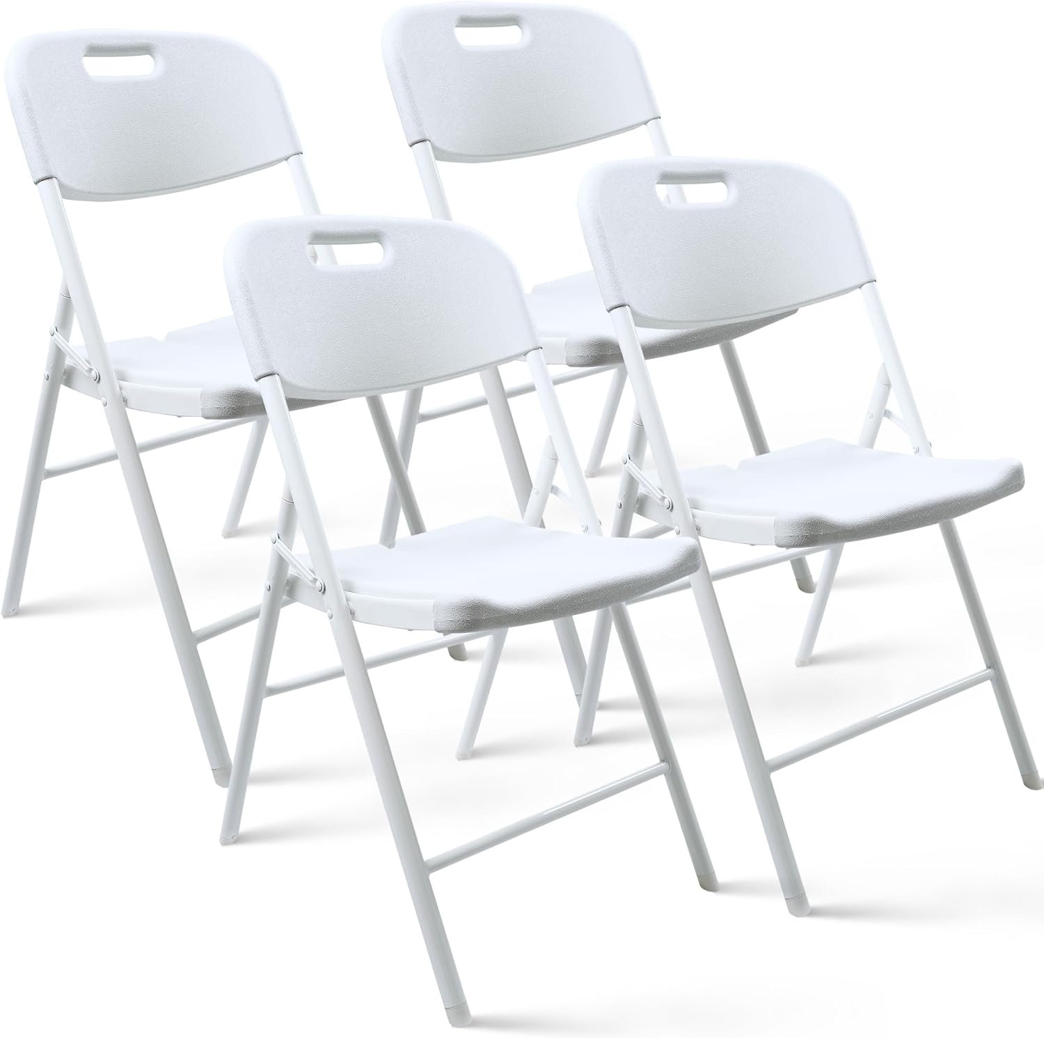 4pk Heavy-Duty Folding Chairs - 700 lb Capacity! Perfect for Any Event!