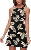 Summer Dress for Women with Built in Bra Halter Mini - Flowy Comfort