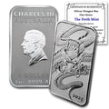 2025 P 1 Troy Ounce Australian Silver Dragon Rectangular Bar Coin - BU