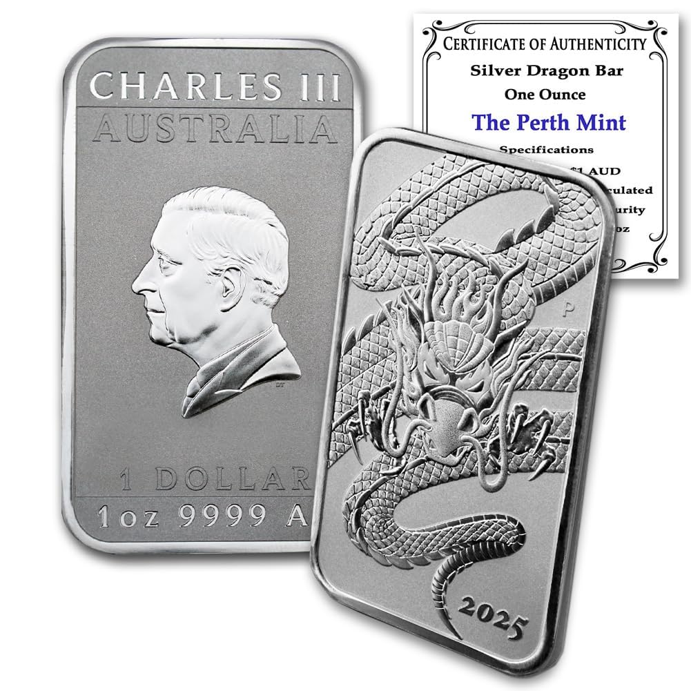 2025 P 1 Troy Ounce Australian Silver Dragon Bar Coins Review